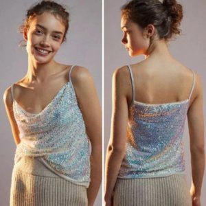 NWT Anthropologie Lani Cropped Sequined Cami | M
